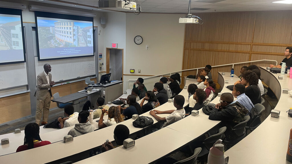Summer program students in a classroom